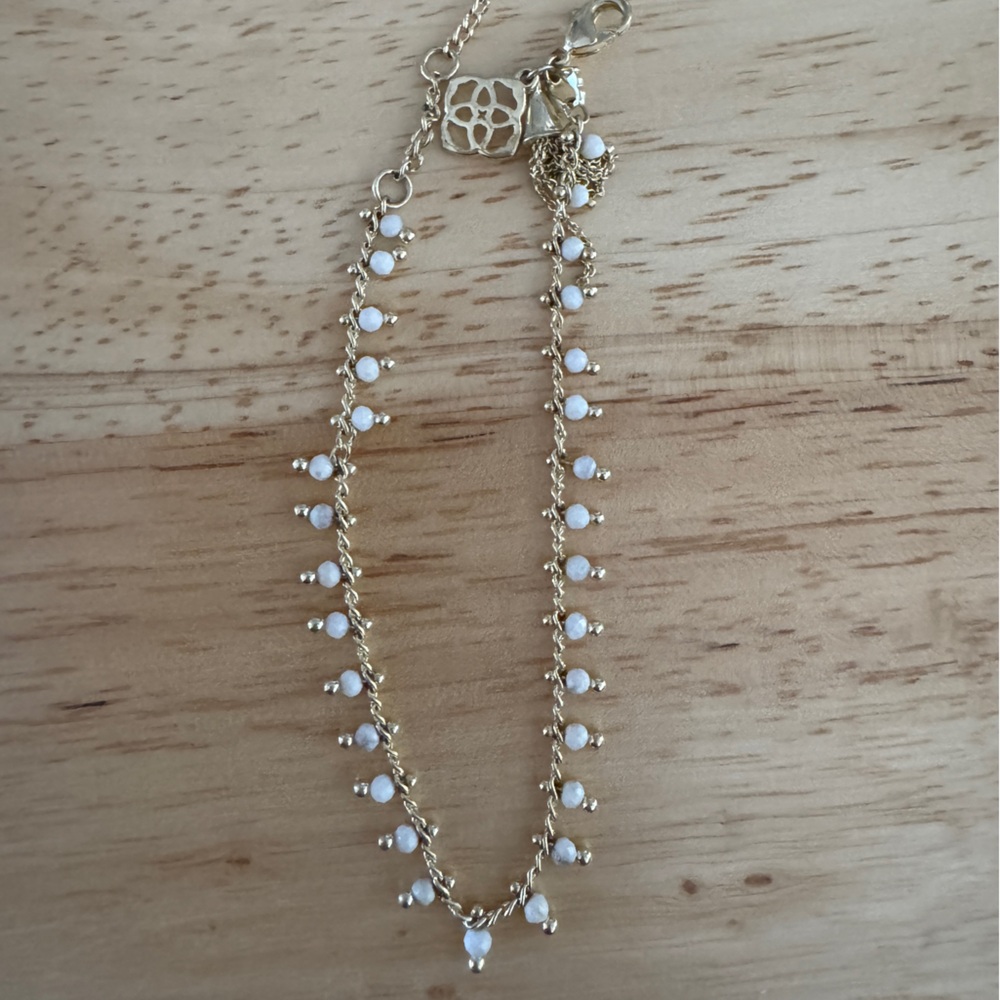 Kendra Scott Gold Bracelet with White Accents